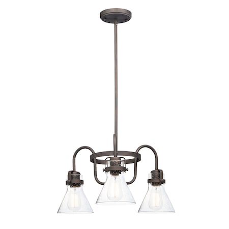 Maxim Lighting Seafarer 3-Light Chandelier With Bulbs, Oil Rubbed Bronze 26116CDOI/BUL